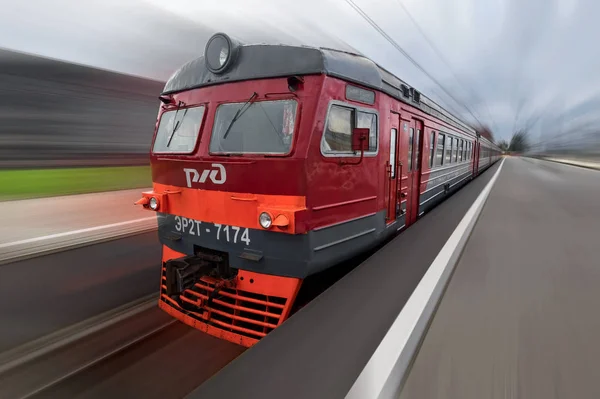 Rus Demiryolları eski Elektrikli tren - Stok İmaj