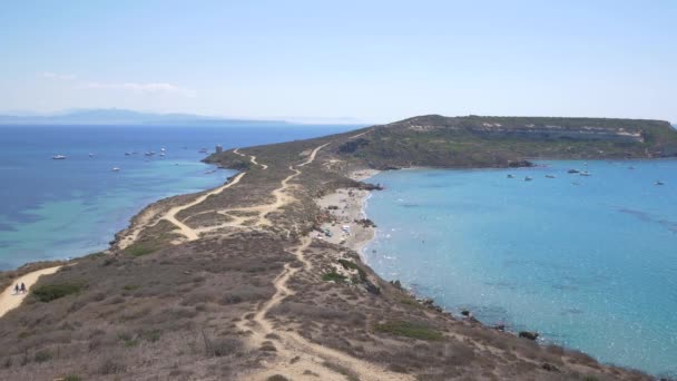 Küste am San Giovanni di Sinis, Sardinien. — Stockvideo