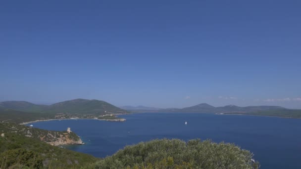 Beautiful coastline of Sardinia in UHD. — Stock Video