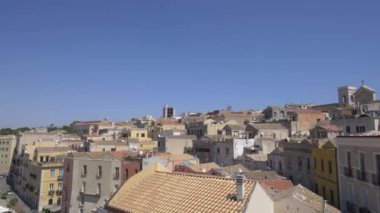 Cagliari, Sardunya Panoraması. UHD görüntüleri. 