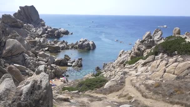 Prachtige kust van Sardinië in Uhd. — Stockvideo