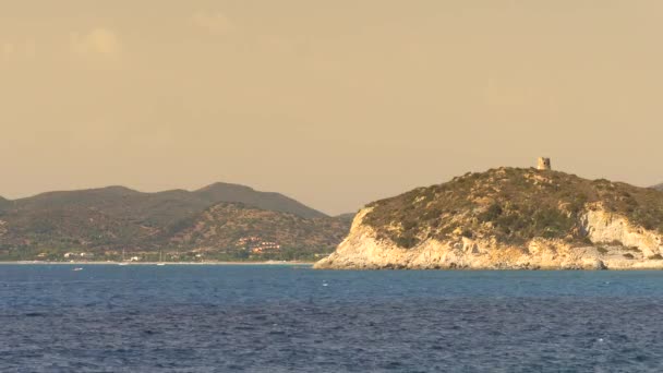 Beautiful coastline of Sardinia in UHD. — Stock Video