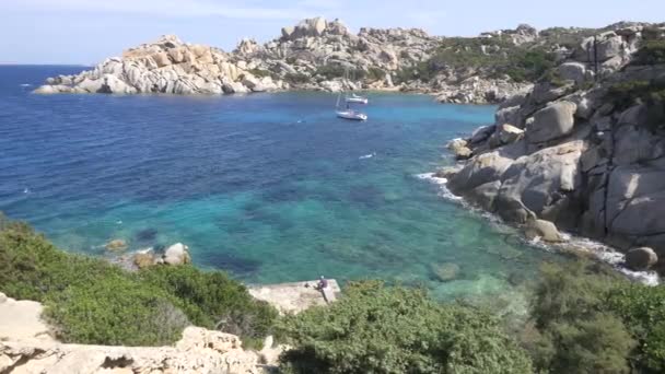 Krásné pobřeží Sardinie v Uhd. — Stock video
