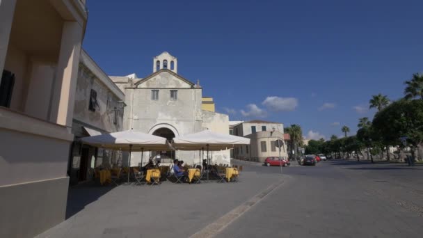 Old town in Alghero, Sardinia. — Stock Video