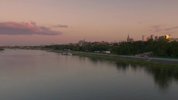 Cityscape de Varsóvia . — Vídeo de Stock