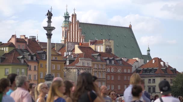 Arquitectura del casco antiguo de Varsovia . — Vídeos de Stock