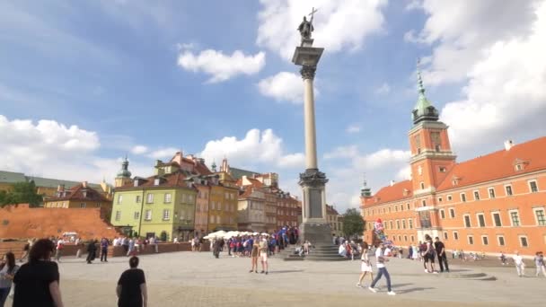 Architektur der Warschauer Altstadt — Stockvideo