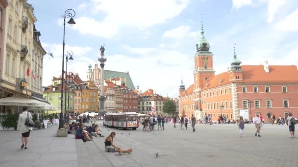 Architektur der Warschauer Altstadt — Stockvideo