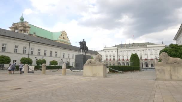 Arkitekturen i Warszawa. — Stockvideo