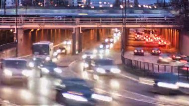 Trafik Zamanaşımı. Avrupa başkenti gece trafiği.. 