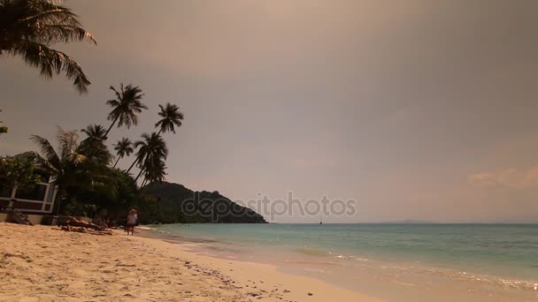 Prachtige zandstranden van Thailand. — Stockvideo