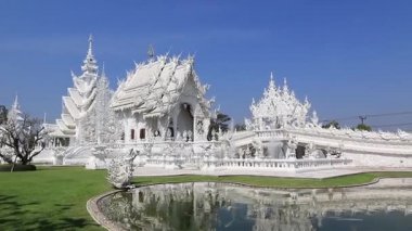 Güzel beyaz tapınak Chaing Rai, Tayland