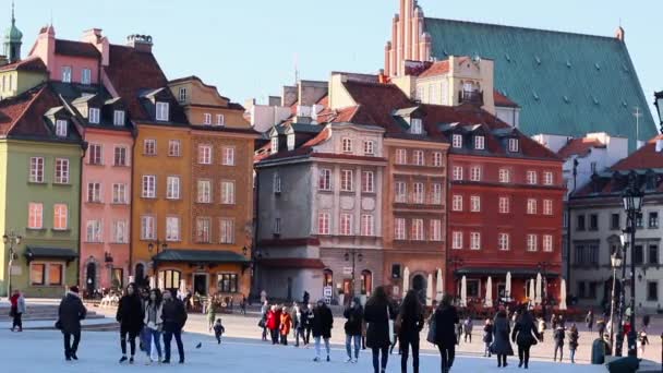 Old Town in Warsaw. — Stock Video