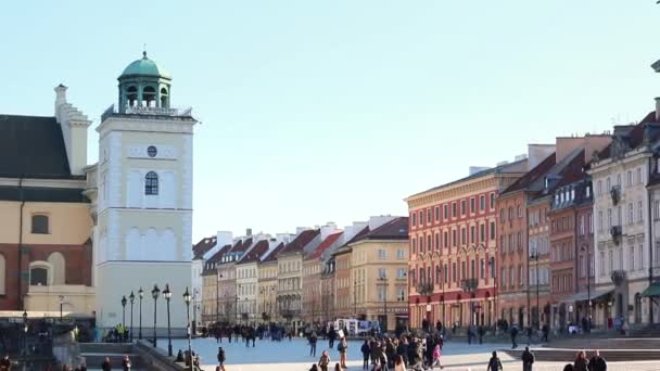 Old Town  in Warsaw. — Stock Video