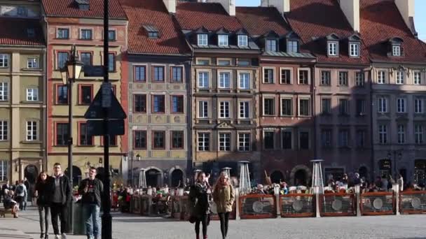 Warschauer Altstadt. — Stockvideo