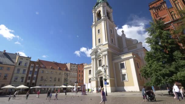 Casco antiguo en Torun . — Vídeos de Stock