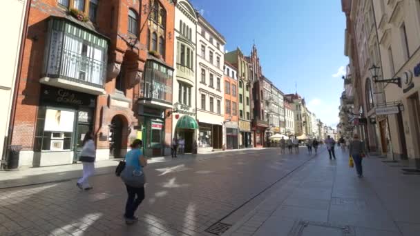 Cidade velha em Torun . — Vídeo de Stock