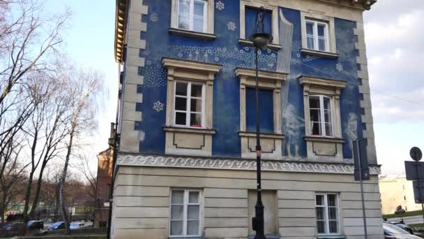Architektur der Warschauer Altstadt — Stockvideo