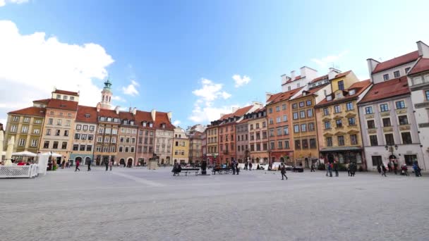 Architettura del centro storico di Varsavia . — Video Stock