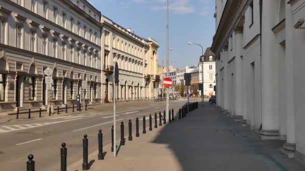 Architectuur van de oude stad van Warschau. — Stockvideo
