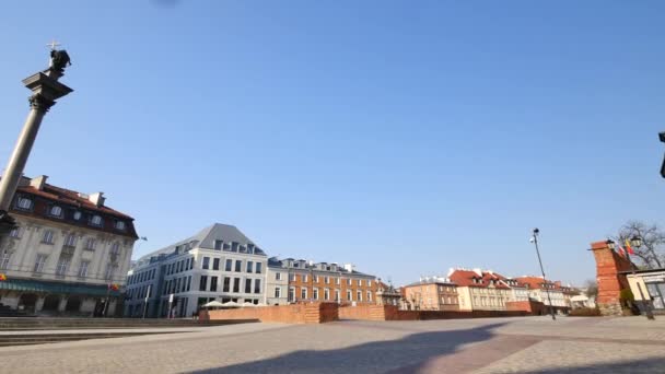 Architecture of Warsaw's old town. — Stock Video