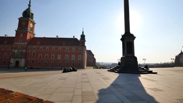 Architectuur van de oude stad van Warschau. — Stockvideo