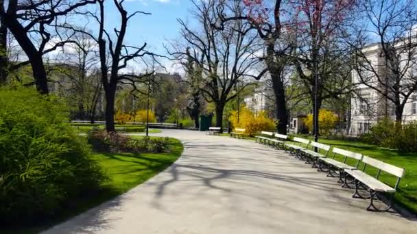 Lentetijd in het park. — Stockvideo