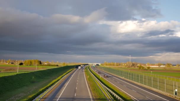 Materiał filmowy UHD polskie autostrady. — Wideo stockowe