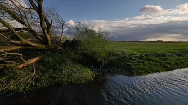 Paisaje europeo de primavera — Vídeo de stock