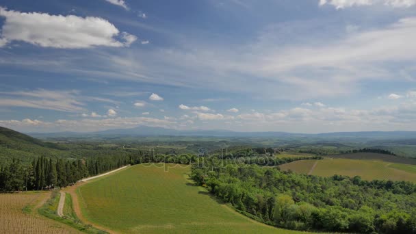 Landschappen van Tuscaony. — Stockvideo