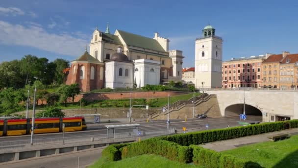 Arkitekturen i Warszawa. — Stockvideo