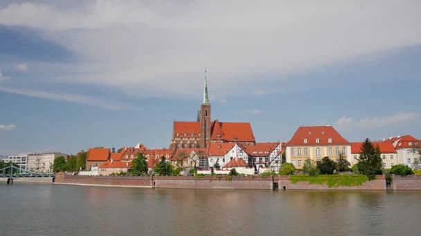 Panorama di Breslavia, Polonia — Video Stock