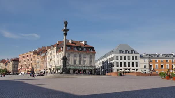 Architektura starého města Varšavy. — Stock video