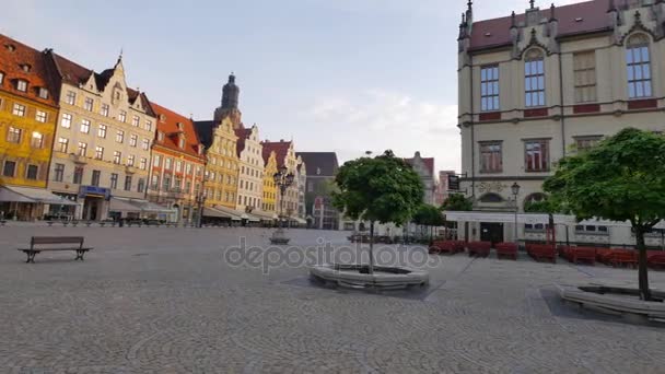 Wroclaw építészet. — Stock videók