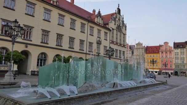 Arkitekturen i Wroclaw. — Stockvideo