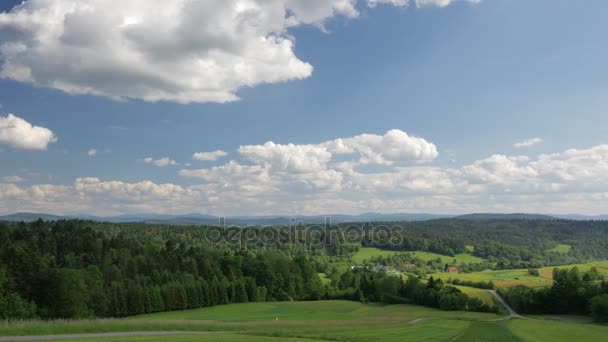 Zelené kopce Uhd záběry — Stock video