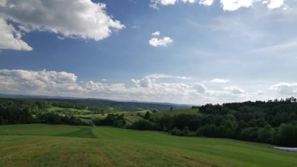 Zelené kopce Uhd záběry — Stock video