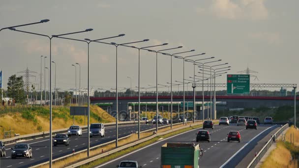 公路高速公路上的交通 — 图库视频影像