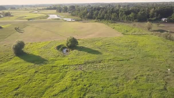 Paysage rural européen vu d'en haut . 