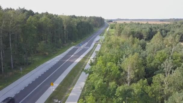 空中射击的道路在欧洲. — 图库视频影像