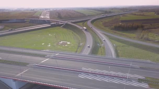 European speedway seen from above. — Stock Video