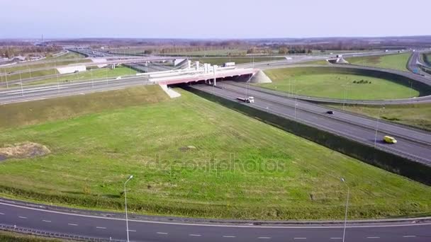 Európai speedway, felülről. — Stock videók