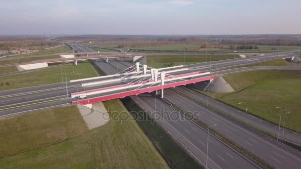 Europeiska speedway sett från ovan. — Stockvideo