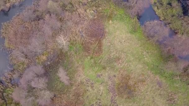 Images aériennes de la rivière sinueuse .