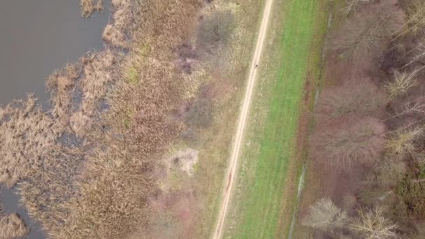 Luftaufnahme Eines Weges Ufer Des Flusses Datum 20172611 — Stockvideo