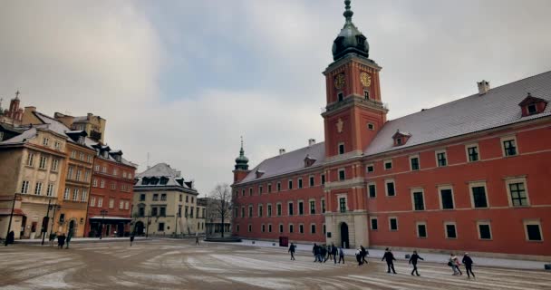 Warschau Polen Datum 03032018 Die Altstadt Von Warschau Steht Auf — Stockvideo