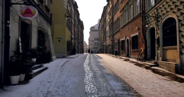 Warschau Polen Datum 03032018 Alte Stadt Warschau Hauptstadt Von Polen — Stockvideo