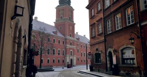 Warschau Polen Datum 03032018 Oude Stad Van Warschau Hoofdstad Van — Stockvideo