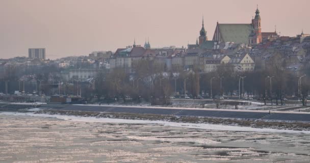 Panorama Varsovia Rascacielos Horizonte — Vídeo de stock