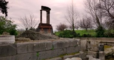 Pompei / İtalya - tarihi: 03182018. Pompei, İtalya için harabeler içinde. Napoli yakınlarındaki arkeolojik park.